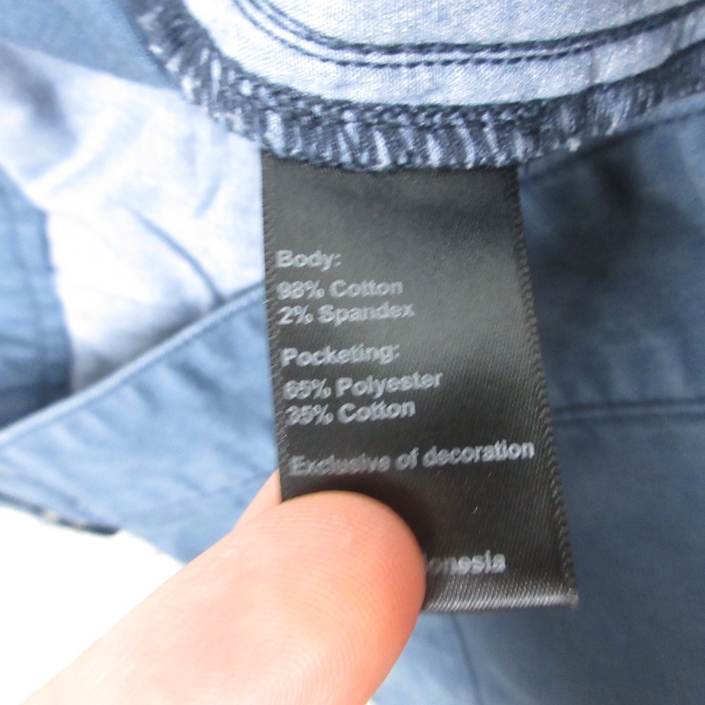 Flint and Tinder Shorts Mens 36 Blue Canvas Cotton Flex Zip Fly 7" Huckberry EUC - Picture 7 of 8